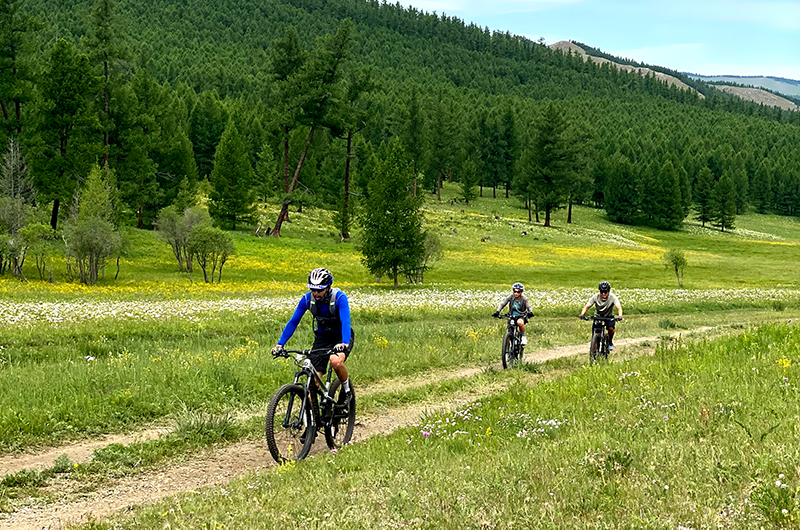 Mountain biking in Mongolia